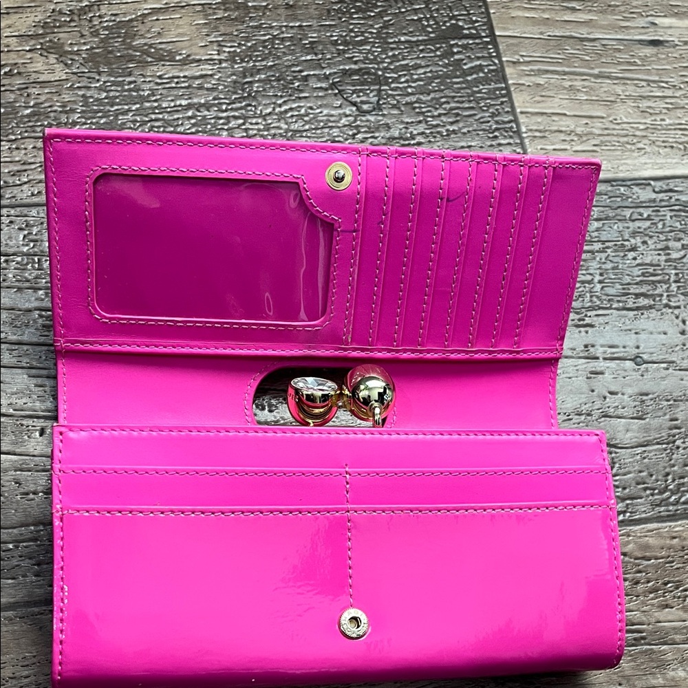 Ted Baker Fuchsia Wallet with Gold Accents - Picture 8 of 10